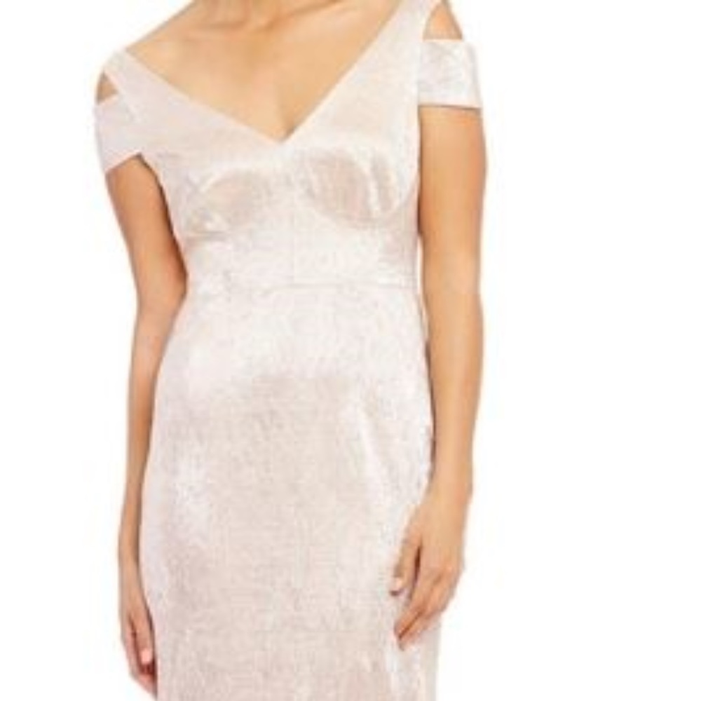 Calvin Klein Cold Shoulder Metallic Gown Size 12